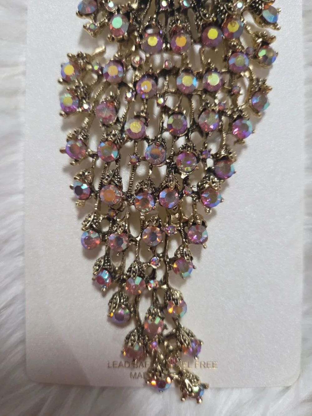 Natasha Oversized Peacock Brooch